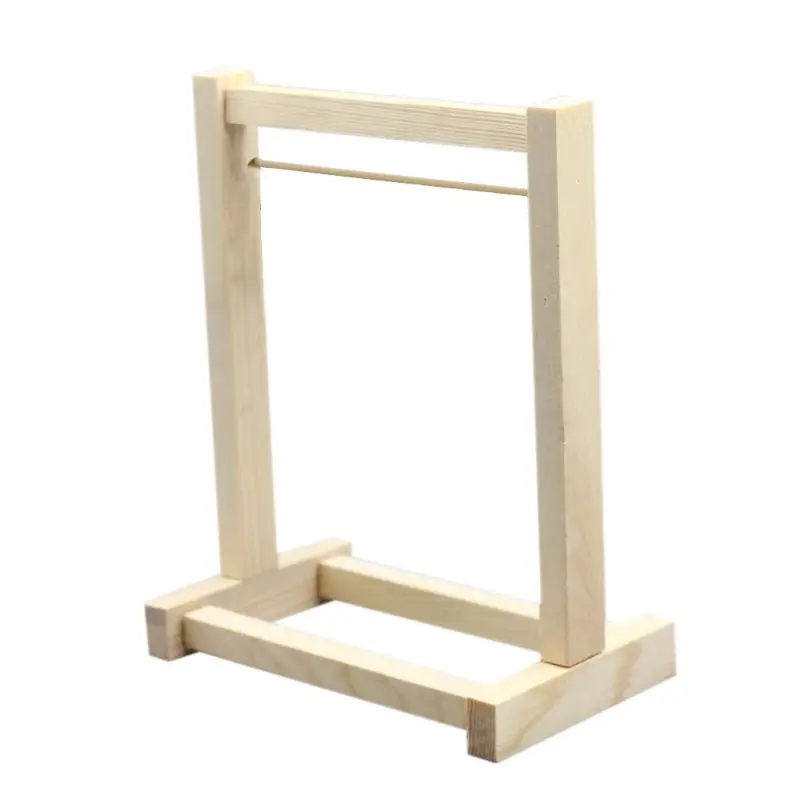 

Doll Wooden Clothes Rack Garment Organizer Hangers for Dolls Handbag Clothes