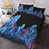 BlessLiving Quartz 3D Bedding Set Rainbow Colorful Bedclothes Crystal Duvet Cover 3pcs Gem Comforter Cover Black Twin Bedding 1