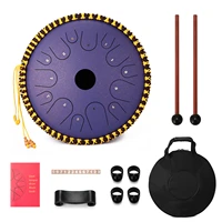 14 inch 14 tone carbon steel tongue drum hand pan drums with drumsticks percussion drum musical instruments