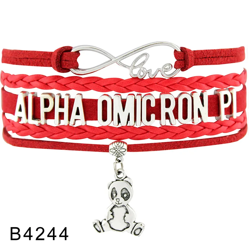 B4244 Колледж Fratority AKA DST GPhiD зет ADPi AGS ZTA Альфа Omicron Pi AGK Чи Омега Tri Delta Sigma Kappaa Phi Mu Гам Браслеты - Окраска металла: B4244