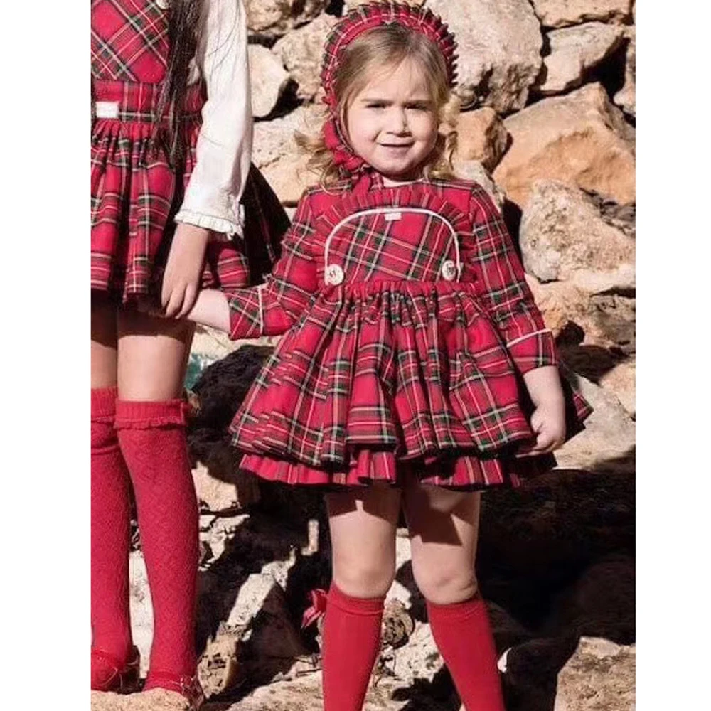 2019 нарядное платье для маленьких девочек детское многослойное в клетку