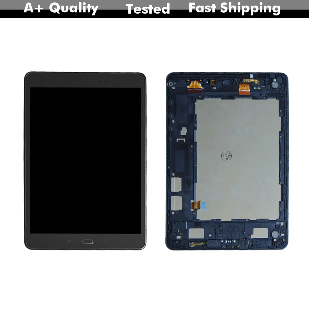 ЖК-дисплей для samsung Galaxy Tab A 9,7 SM-P550 P550 P555, дигитайзер, сенсорная панель, сенсорная сборка+ рамка, бесплатные инструменты