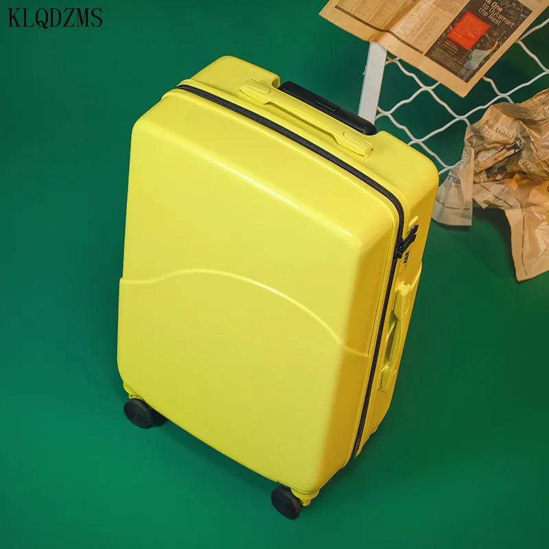 KLQDZMS 20’’24 Inch New Fashionable ABS Cabin Rolling Luggage  PC Wheeled Solid Color Suitcase Trolley For Travel Business