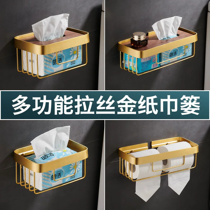 

Golden paper towel basket creative toilet toilet tissue box pendant kitchen drain rack paper towel rack