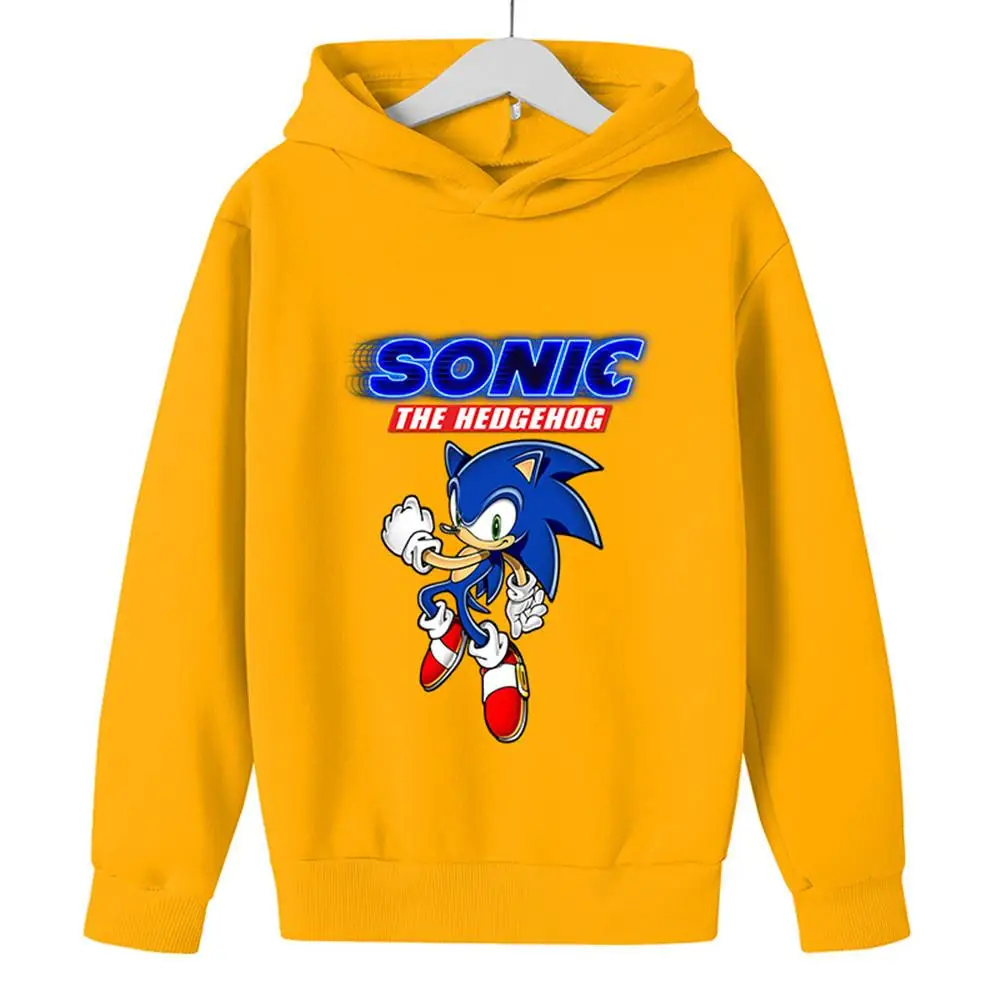 

Boys Hoodies Sweatshirt Sonic Children's Hooded For Teens Girls Costume Summer Tiny Cotton Sweatershirt Pants