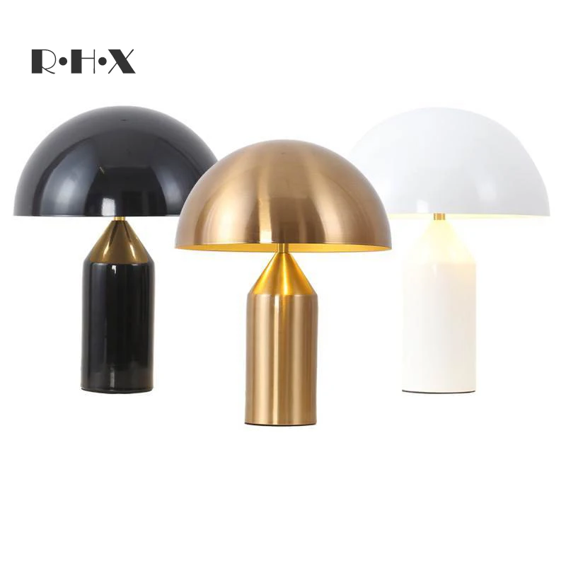 

Европейская настольная лампа, прикроватный светильник с оригинальным дизайном в виде железного гриба для гостиной, кабинета, спальни
