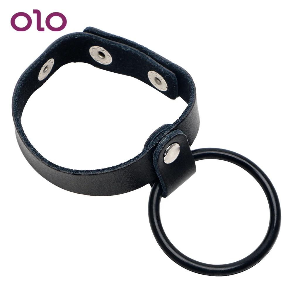 OLO секс игрушки для мужчин мужские силиконовые Кожаные Кольца пениса товары
