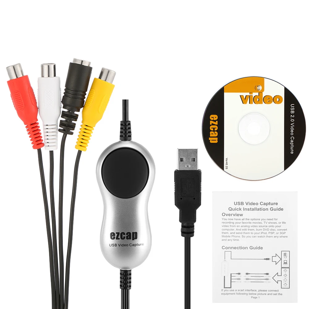 Преобразователь видеозаписи HD USB 2 0 преобразователь аналогового видео аудио в
