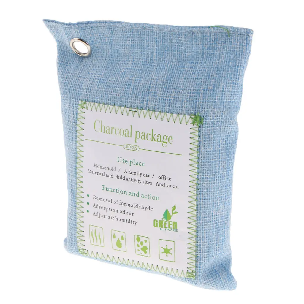 

Мешки для очистки воздуха, стильный уголь, бамбук, впитывающий запах, синий