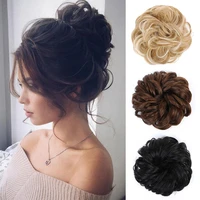 allaosify 9 colors women girls natural synthetic curly messy bun hair piece scrunchie fake hair extensions headwear headband