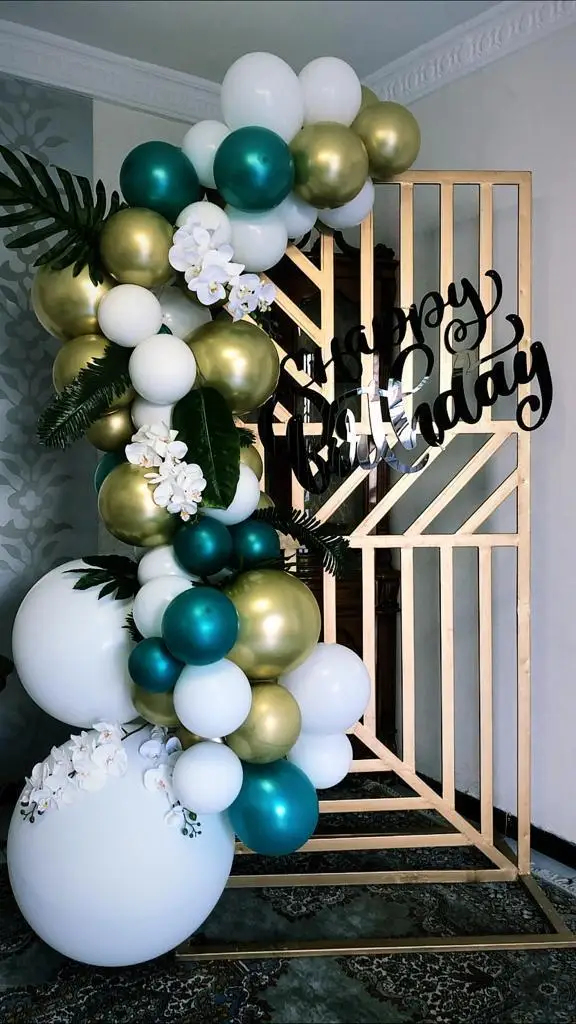 

6 FT tall gold stripes stand Balloon stand