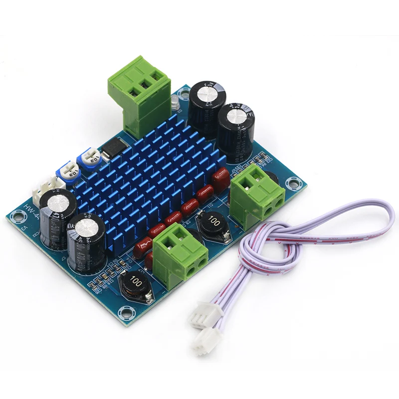 

High Power Digital HIFI Power Amplifier Board 2*120W XH-M572 TPA3116D2 Chassis Dedicated Plug-in Input 5V 24V 28V output 120W