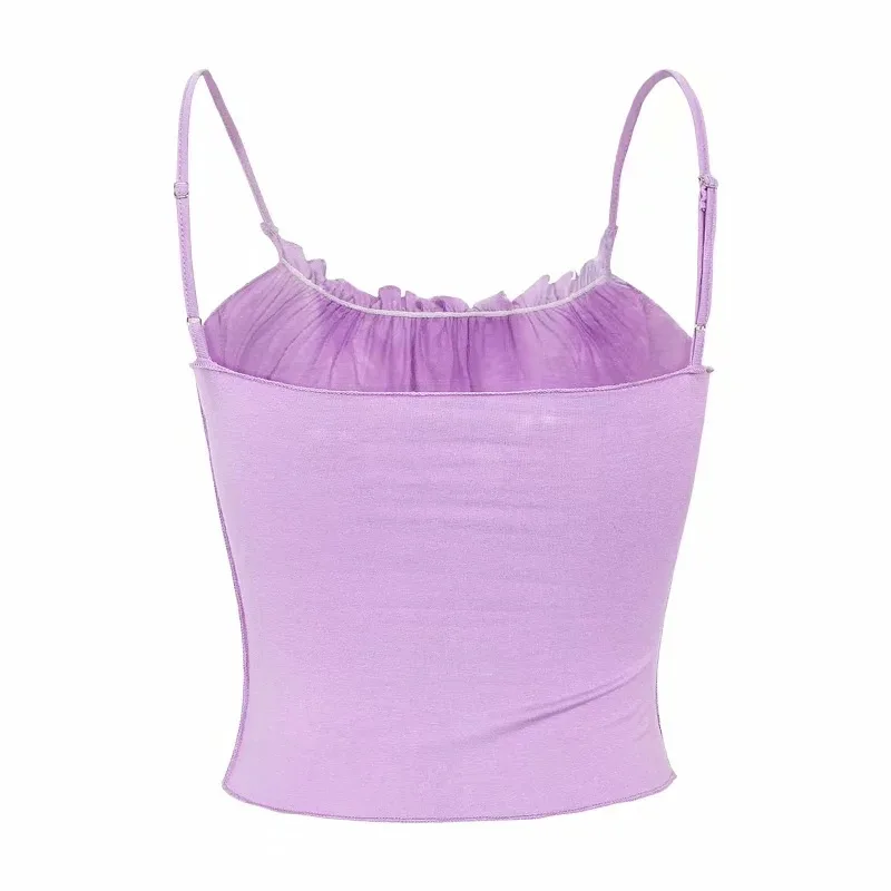 Сексуальный топ на тонких бретелях женские летние плиссированные шорты с рюшами