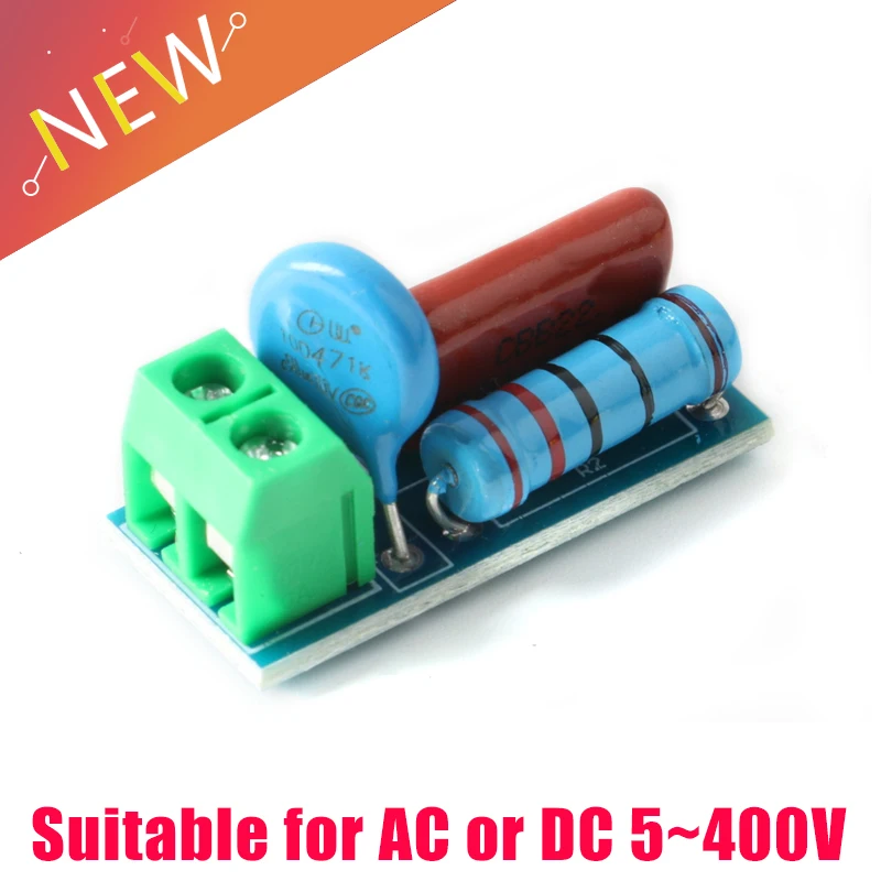 Реле контактной защиты цепи сопротивления перенапряжения анти-помехозащищенный модуль RC поглощение/табак цепи модуль AC/DC 5V-400V