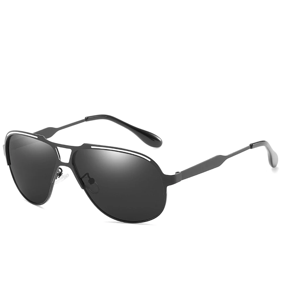 black grey ELITERA фирменный дизайн мужские поляризованные солнцезащитные очки металлические мужские солнцезащитные очки для вождения квадратные Оттенки UV400 Мужские очки - Цвет линз: black grey