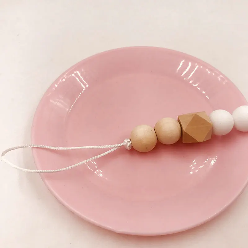 Детская деревянная цепочка для соски-пустышки прочные милые детские жевательные