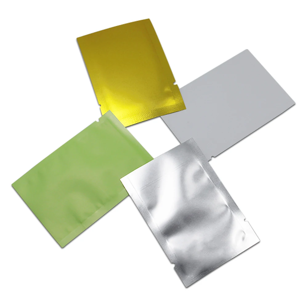 

100pcs/Lot Open Top Matte Foil Mylar Bags Vacuum Heat Sealer Foil Pouch for Dried Food Heat Sealable Aluminum Foil Vacuum Baggie