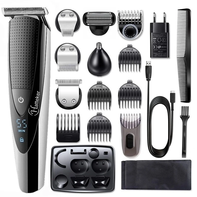 17-piece grooming kits hair clipper for men waterproof trimmer professional mustache trimer electric haircut machine | Бытовая техника