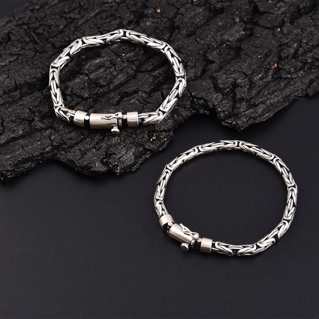 

BOCAI S925 Sterling Silver Bracelet 2021 Popular Personality Twist-Chain Pure Argentum Charm Bangle Jewelry for Men and Women