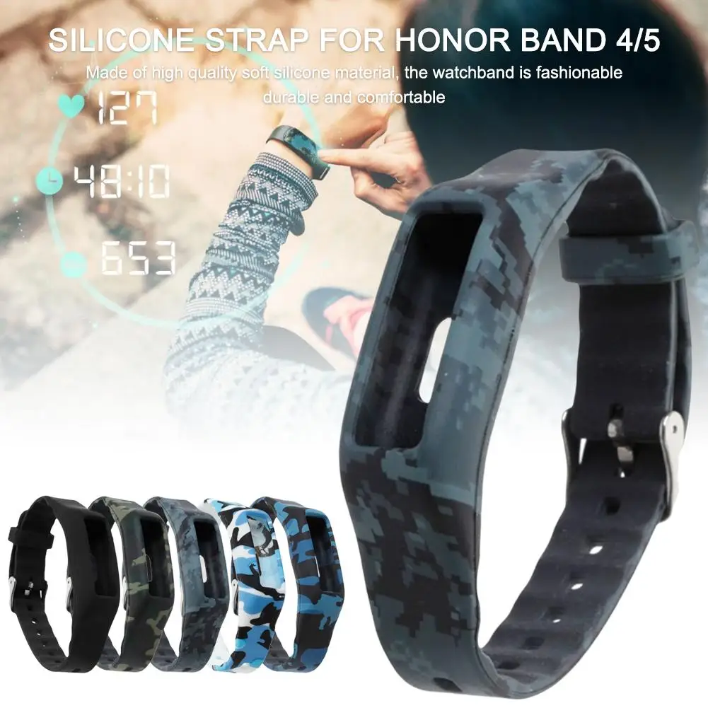 Силиконовый сменный ремешок для часов Honor Band 4 5 браслет модный смарт
