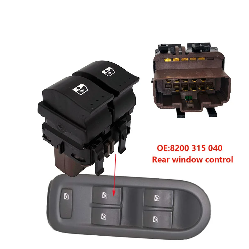 8200315042 8200315040 Control Window Switch Lifter Button Front Left for Renault Espace IV Grand Scenic II | Автомобили и
