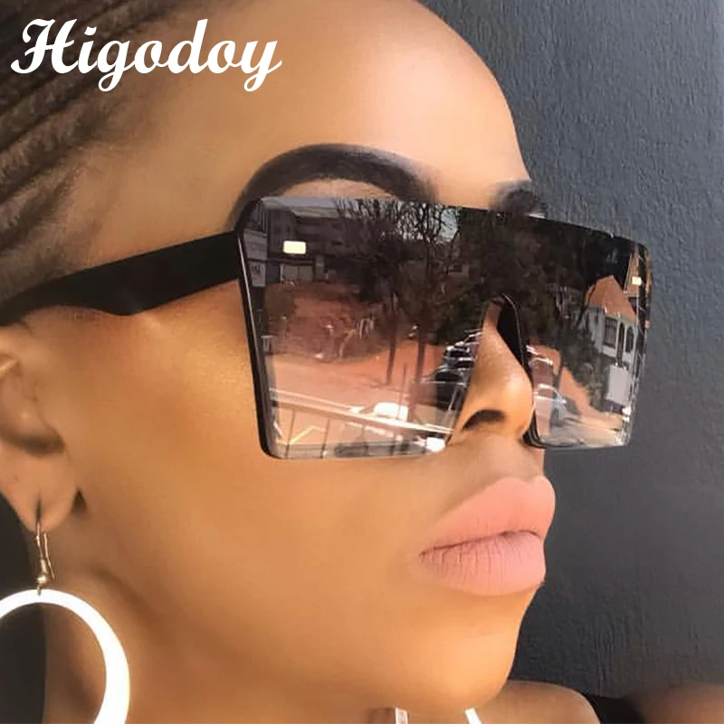 Женские солнцезащитные очки без оправы Higodoy винтажные большого размера в стиле