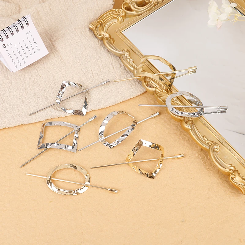 

Vintage Hair Clip Geometric Hollow Circle Hair Jewelry Hair Stick Tiara Fashion Women Hair Accessories