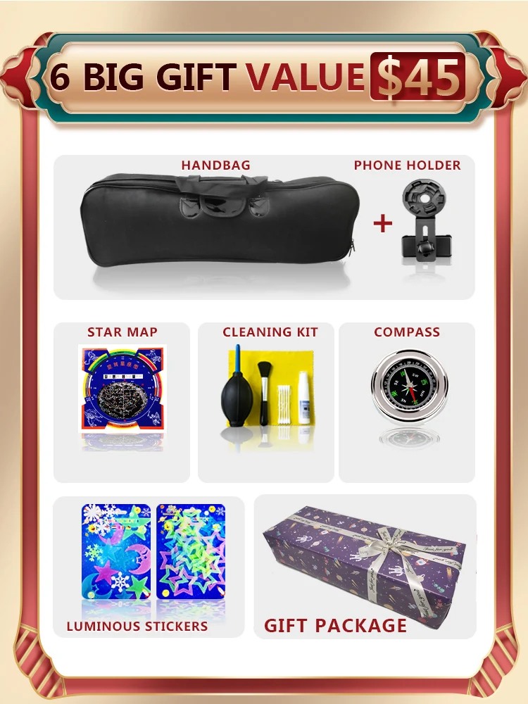 Профессиональный астрономический телескоп мощный бинокль монокуляр подарок для