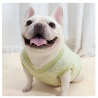 french bulldog clothes v neck vest thick autumn winter fat dog pug corgi teddy puppy clothing outfits small dog clothes