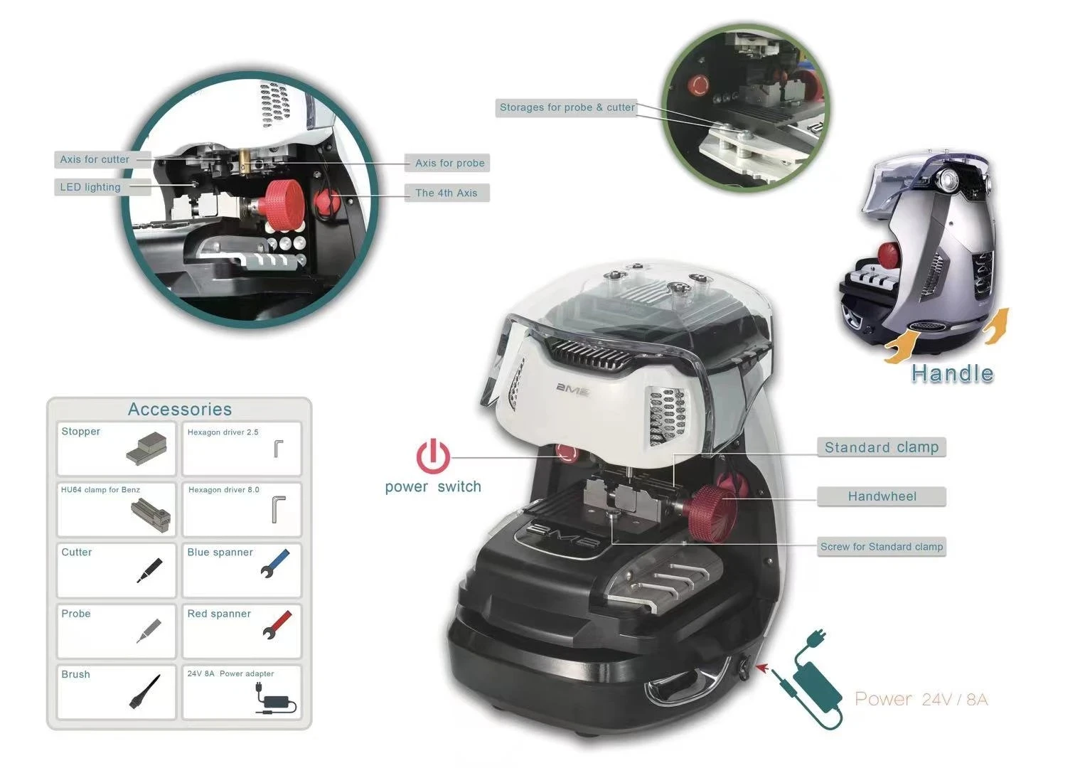 Автоматический станок для резки ключей Magic Tank PLUS на базе Android 2M2 Bluetooth с ЧПУ