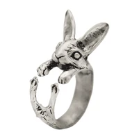 vintage chic rabbit animal knuckle rings for women girls charm gothic punk frog cat octopus opening finger rings fashion jewelry