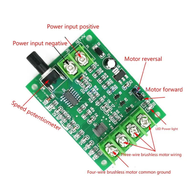 5 V-12 V DC бесщеточный драйвер платы контроллер для двигателя жесткого диска 3/4