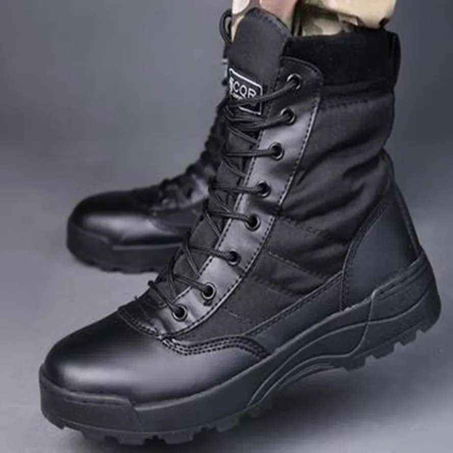 Модные новые зимние теплые походные ботинки и для пустыни мужские тактические