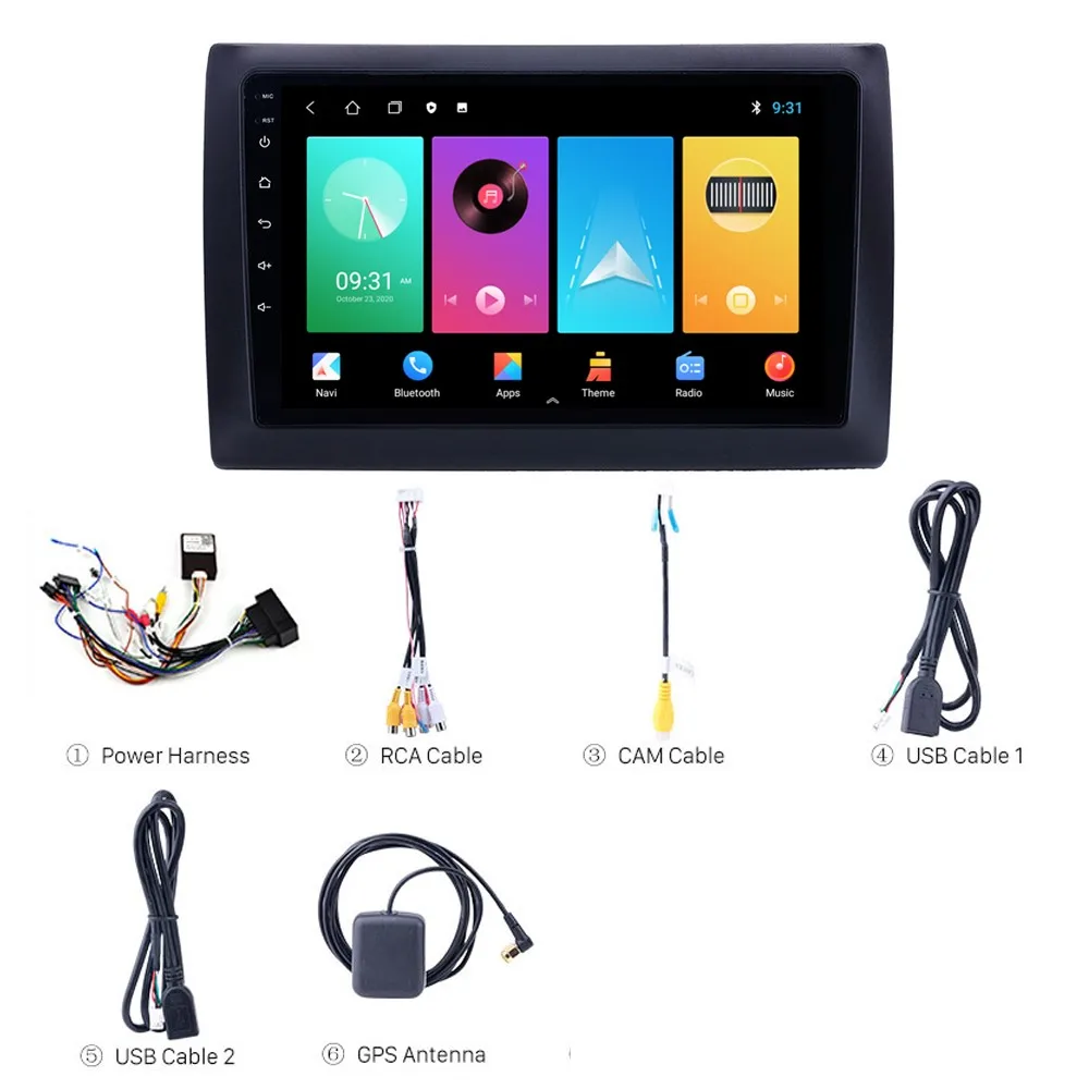 

2 Din Android Car Radio For Fiat Stilo 2002-2010 9" Screen Car Stereo Auto Gps Navigation Multimedia Audio Head Unit AutoRadio