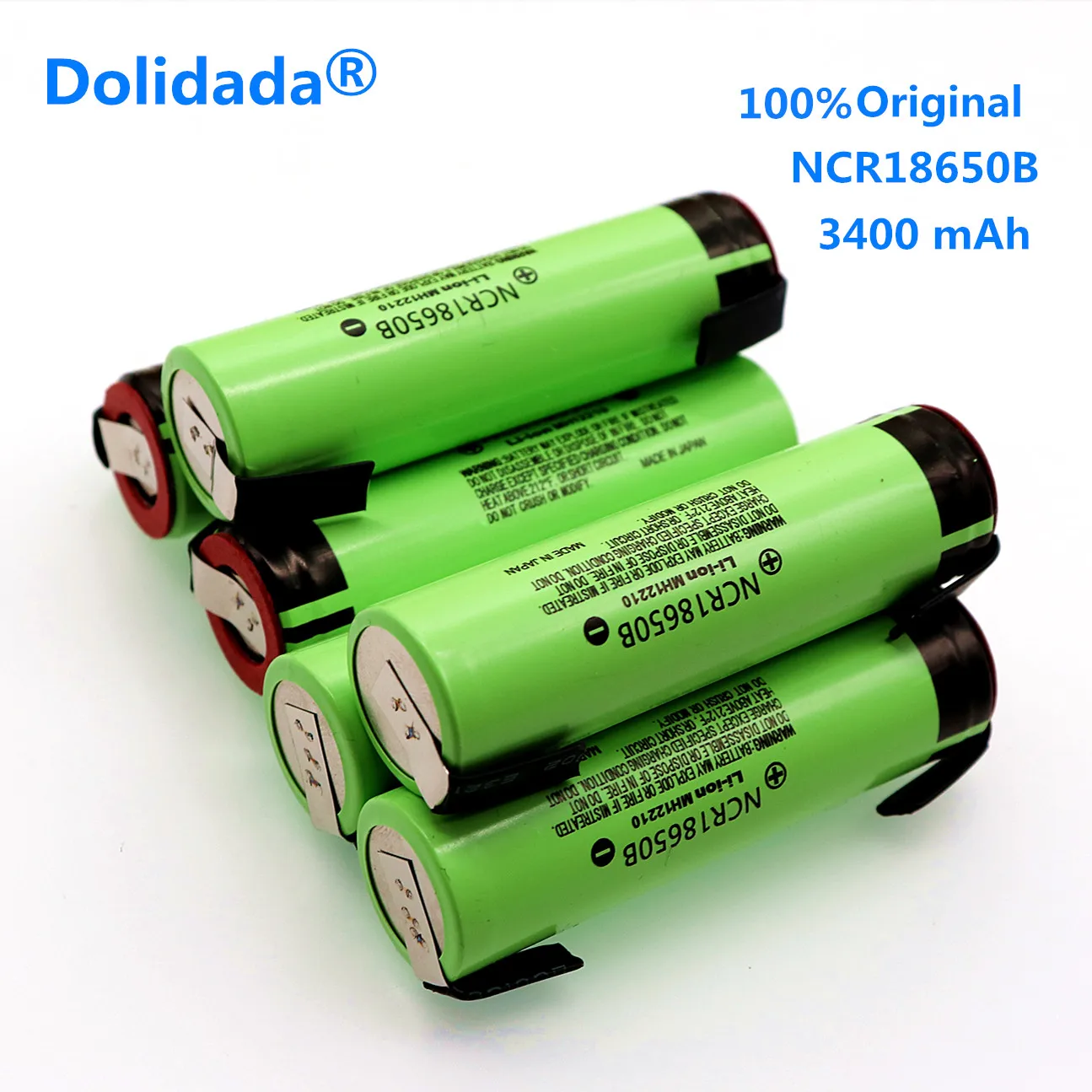 Dolidada100% 18650 батарея перезаряжаемая литий-ионная батарея для Panasonic NCR18650B 3,7 V 3400 MAH батарея+ DIY никель