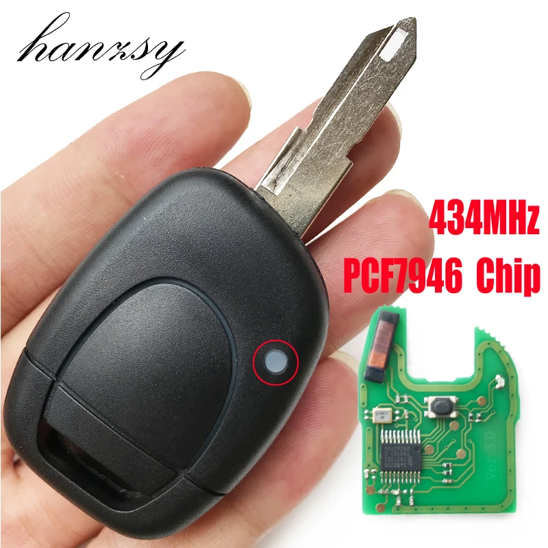 

1 Buttons 434MHz Remote Key For Renault Master Kangoo Clio Twingo complete Car Key with PCF7946 Chip NE72 Blade