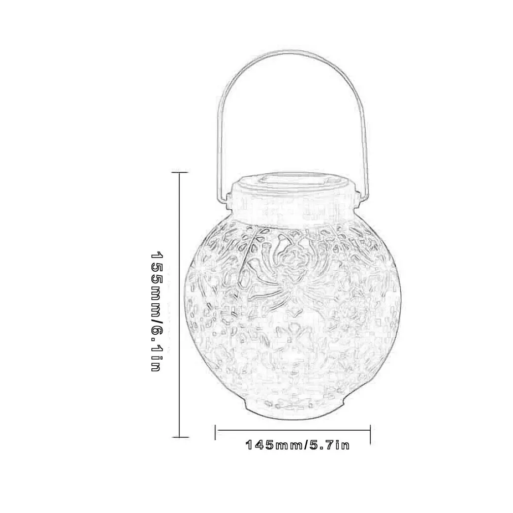 

Outdoor Solar Lantern Metal Hanging Solar Lantern Waterproof LED Decorative Solar Lamps For Patios Balconies Gardens