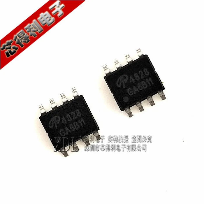 

10pcs/lot Original Ao4828 SOIC-8 Dual N-Channel 60V 4.5A MOSFETs (Field Effect Transistor)