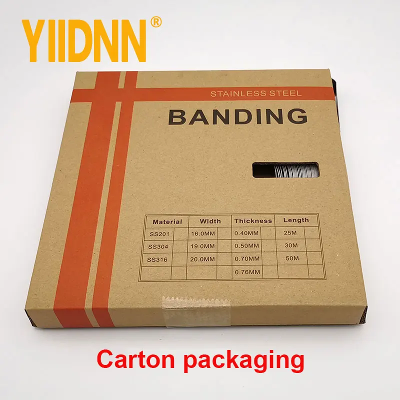 Лента для обвязки из нержавеющей стали 304 ремешок инструменты катушка толщиной 0