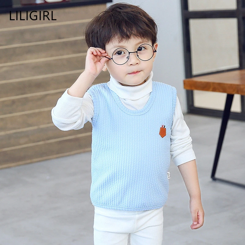 LILIGIRL/осенне зимний детский жилет флисовый для малышей Одежда мальчиков и девочек