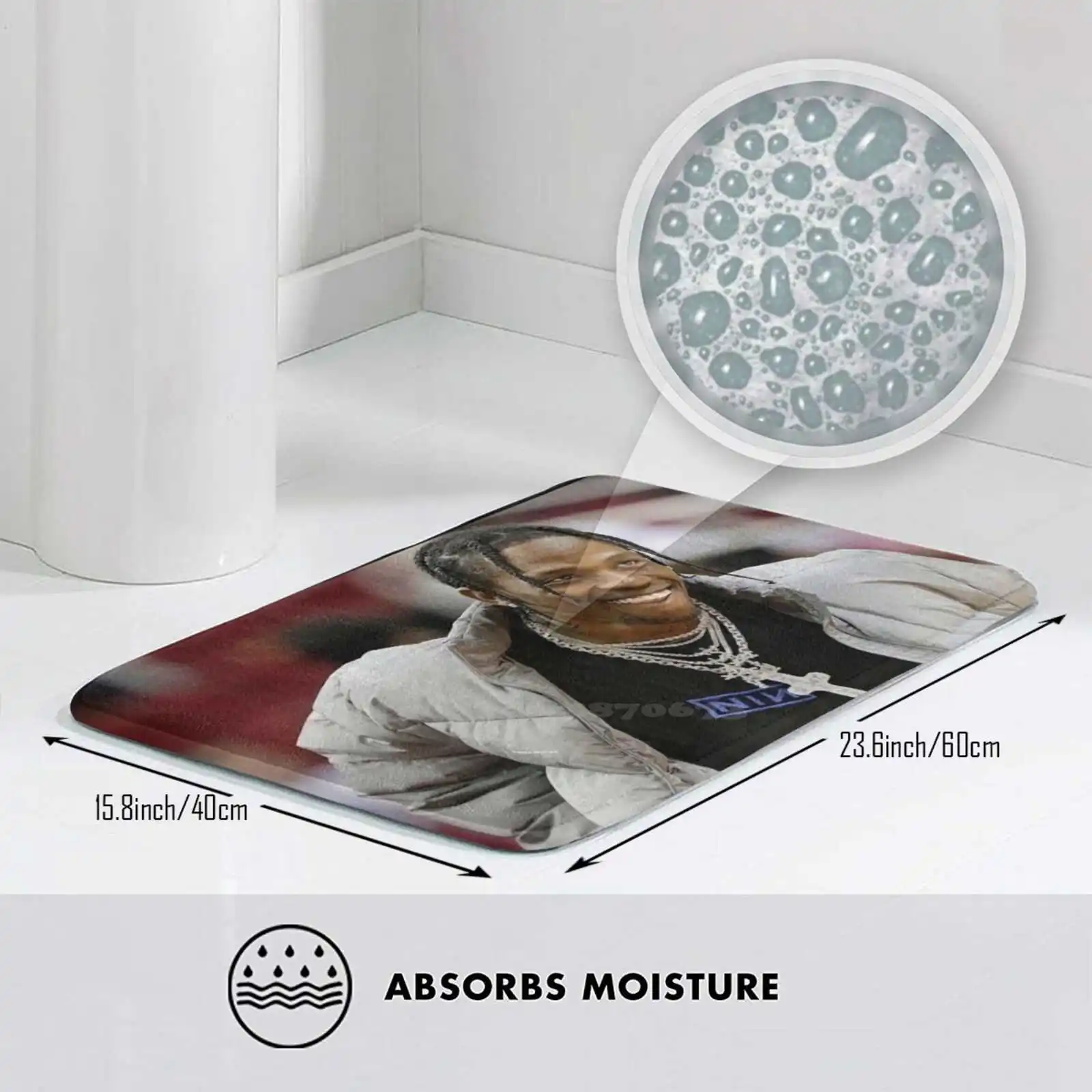 Удобный коврик для двери Smile Travissott с подушкой для ковра