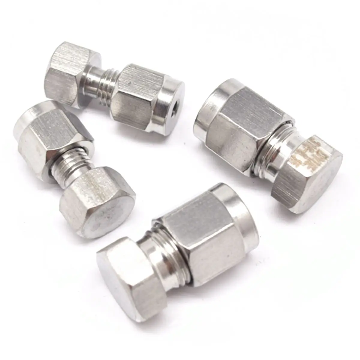 Fit Tube OD 3-25mm 1/8&quot 1/4&quot 3/8&quot 1/2&quot 1&quot 304 Stainless Steel End Cap Pipe Plug Ferrule Pneumatic Air Compression Connector |