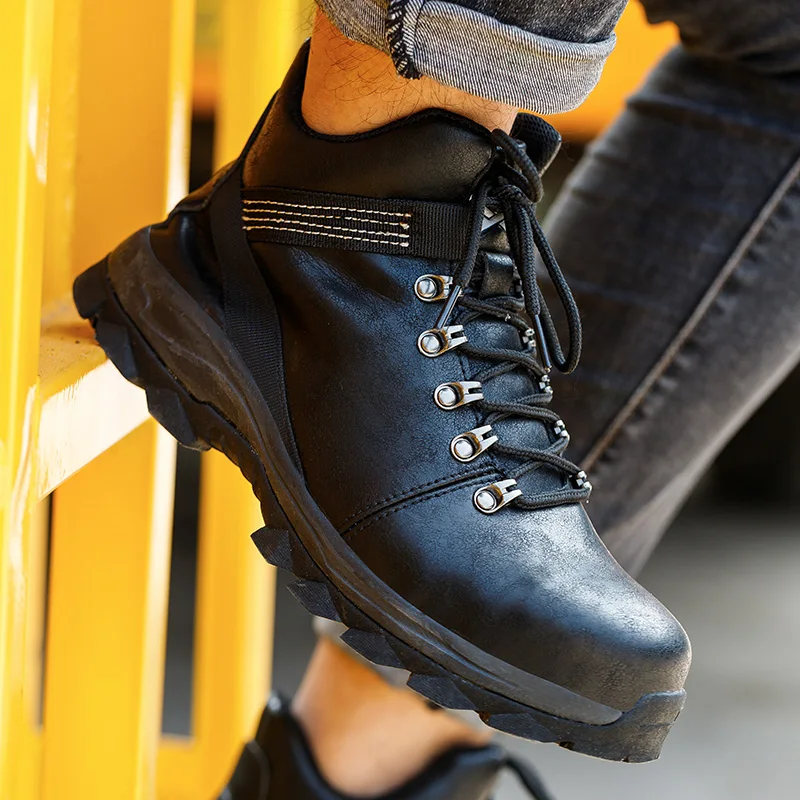 

New Male Winter Boots Safety Shoes Men Steel Toe Shoes Men Boots Puncture-Proof Work Boot Security Shoes Lightweight Work Shoes