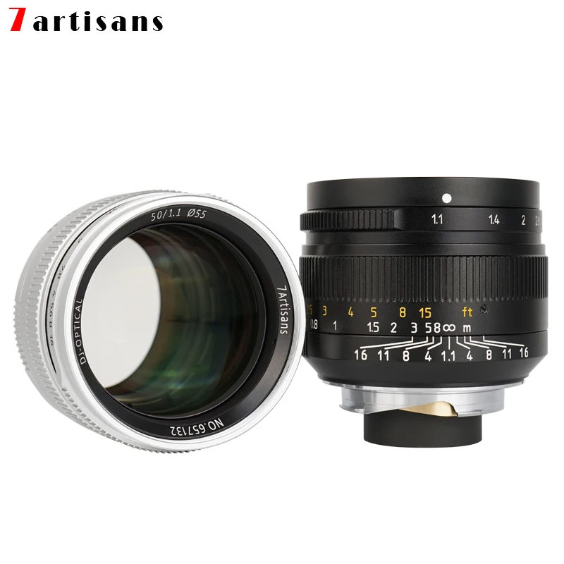 Lentes 7 ремесленников 50 мм F1.1 Большая диафрагма Paraxial M mount объектив для камер m M240 M3 M5