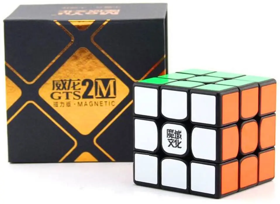 Cuber Speed MoYu WeiLong GTS2 M Черный 3x3 магический куб магнитный GTS V2 magnetic3x3x3 скоростной