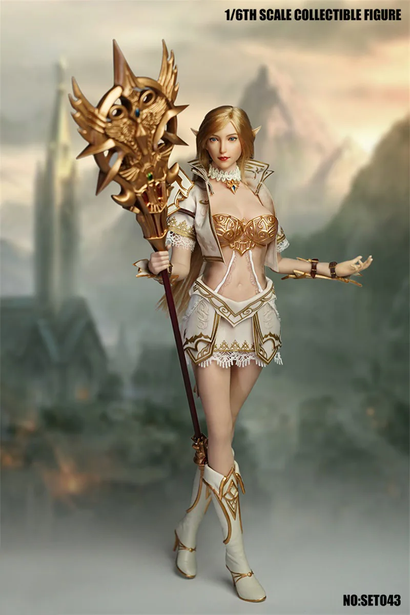 

SUPER DUCK 1/6 COSPALY Fairy Elf Head Sculpture Clothing Accessories Set SET043 Without Body For Sale