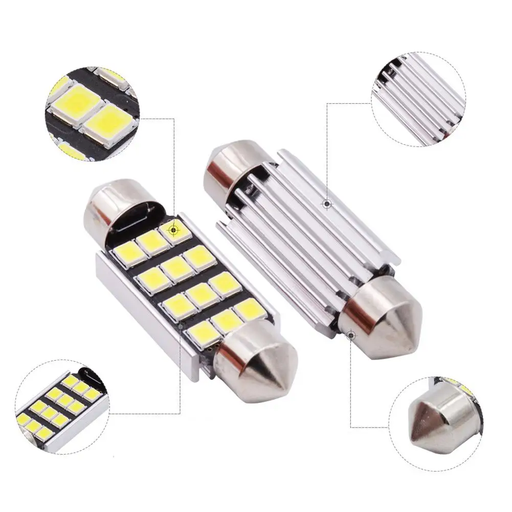 Автомобильный светодиодный светильник 8SMD 31 мм 36 39 41 2835 C5W DC 12 В автомобильная