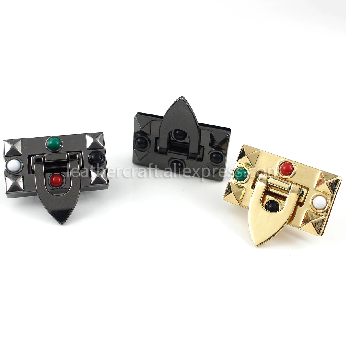 1x металлическая модная сумка складная застежка с замком нажимом кожаные пряжки