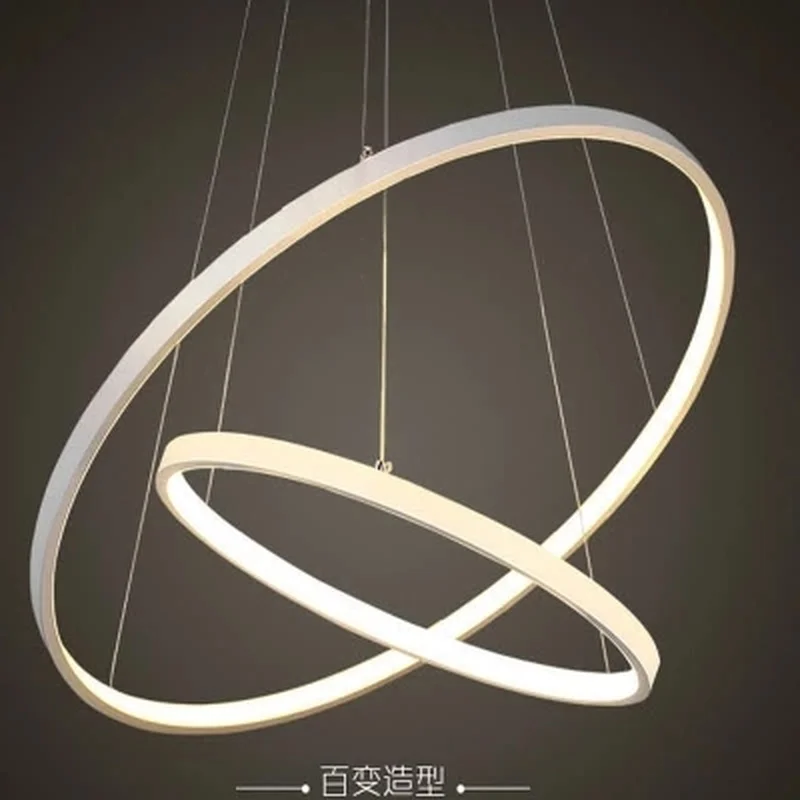 Черный/белый цвет современные подвесные светильники для гостиной столовой 4/3/2/1