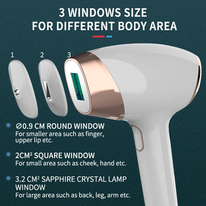 Сапфировый охлаждающий лазерный эпилятор IPL для удаления волос лечения акне